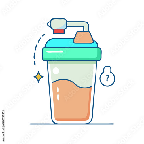 protein shake icon, protein shake vector illustration-simple illustration of protein shake, perfect for protein shake logos and icons