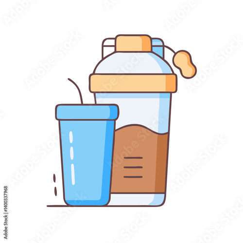 protein shake icon, protein shake vector illustration-simple illustration of protein shake, perfect for protein shake logos and icons