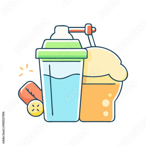 protein shake icon, protein shake vector illustration-simple illustration of protein shake, perfect for protein shake logos and icons