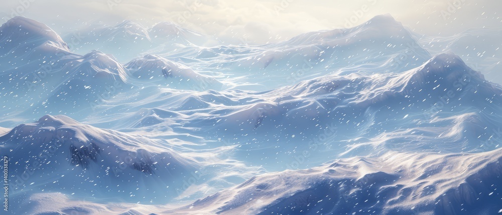 Serene Snow-Covered Mountains