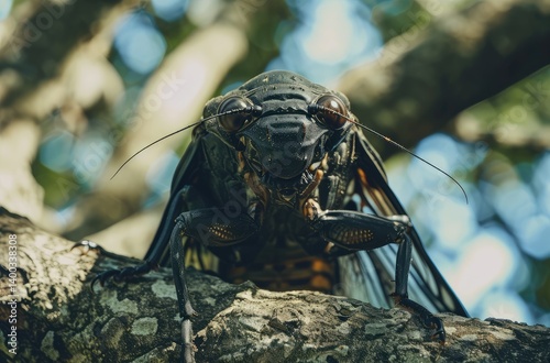 Obraz na płótnie Fascinating Cicada Close-Up w salonie