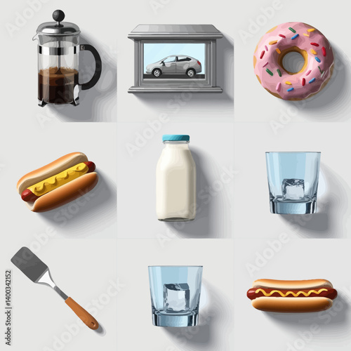 Culinary Diversity: Icons of Everyday Life Breakfast Lunch Advertisement Dinner