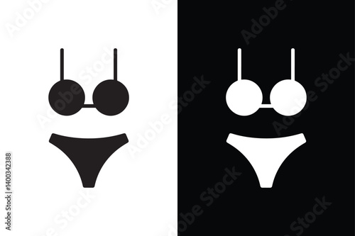Bikini  vector icon design vector on White Background ,Vector Art Illustration on white background.