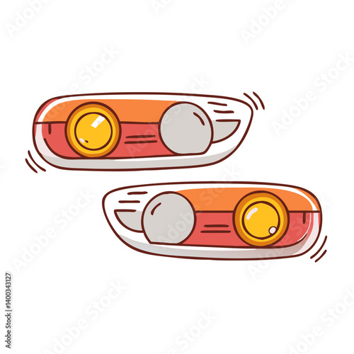 retro headlights icon, retro headlights vector illustration-simple illustration of retro headlights, perfect for retro headlights logos and icons