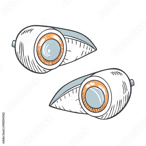 retro headlights icon, retro headlights vector illustration-simple illustration of retro headlights, perfect for retro headlights logos and icons