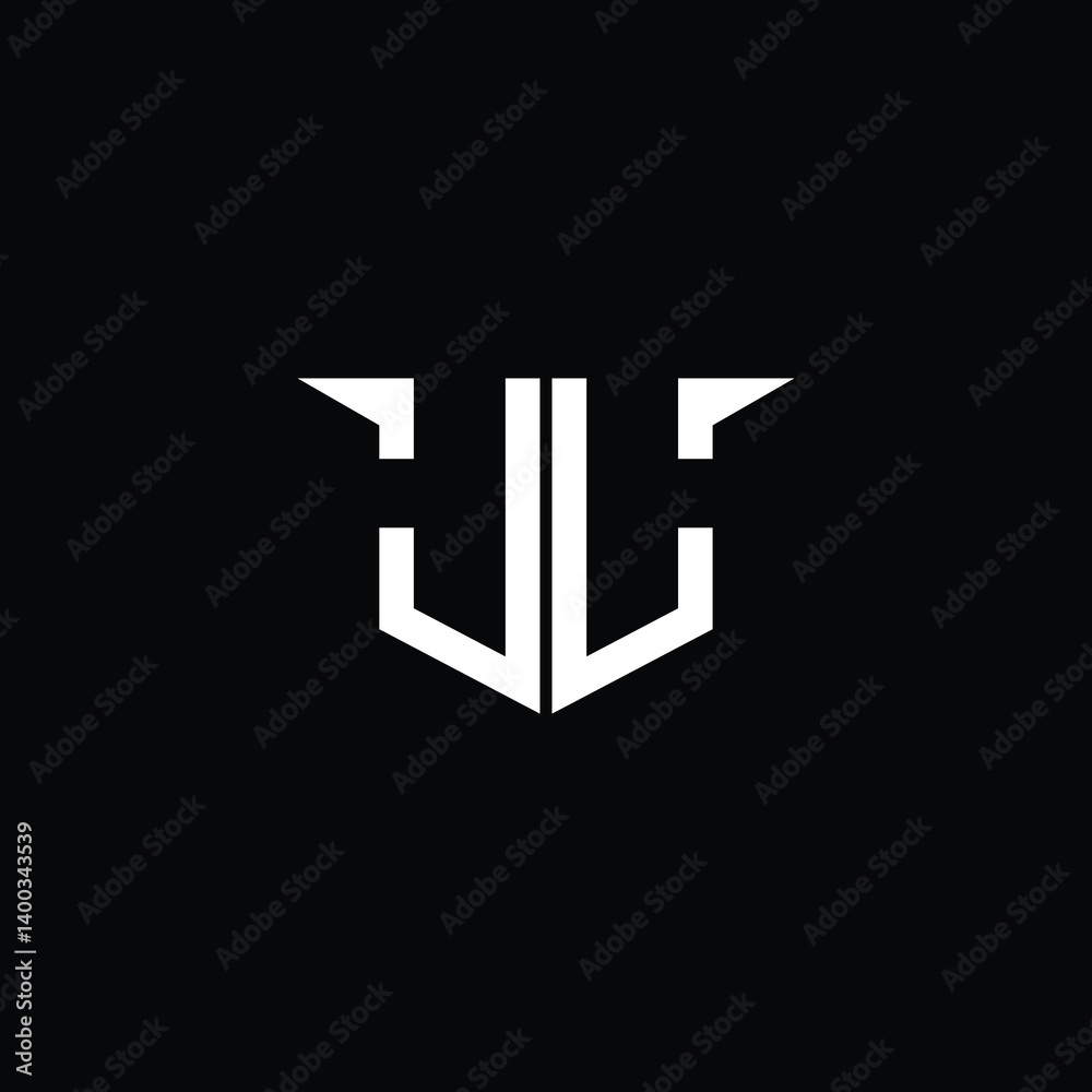 Fototapeta premium Modern Construction Logo with Symmetrical Design