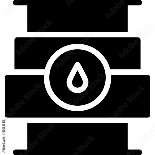 Oil Barrel Glyph Icon