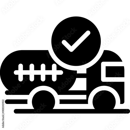 Tanker Truck Glyph Icon