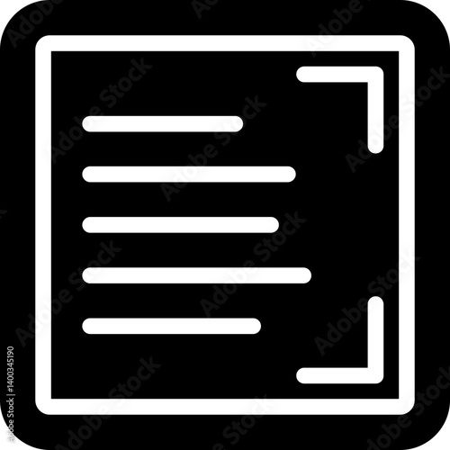 Text Column Glyph Icon