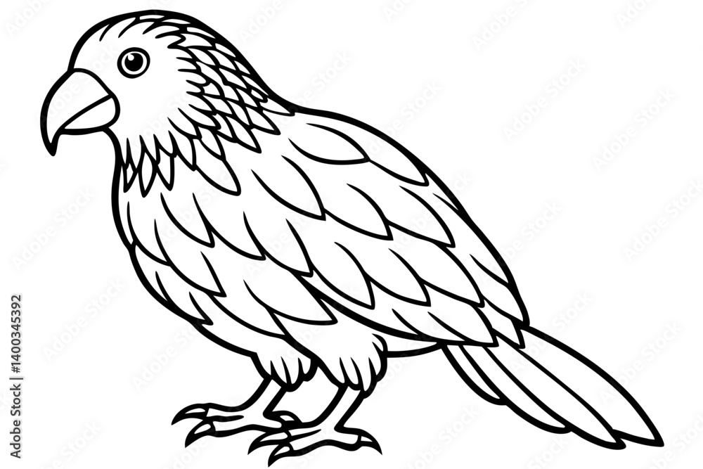 Fototapeta premium Graceful Kestrel Drawing