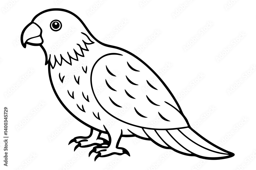Fototapeta premium Graceful Kestrel Drawing