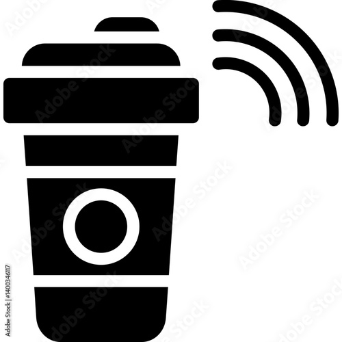 Coffee Shop Sugar Online Glyph Icon