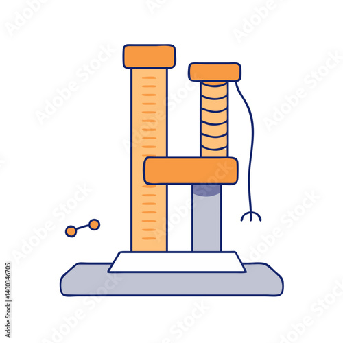 scratching post icon, scratching post vector illustration-simple illustration of scratching post, perfect for scratching post logos and icons