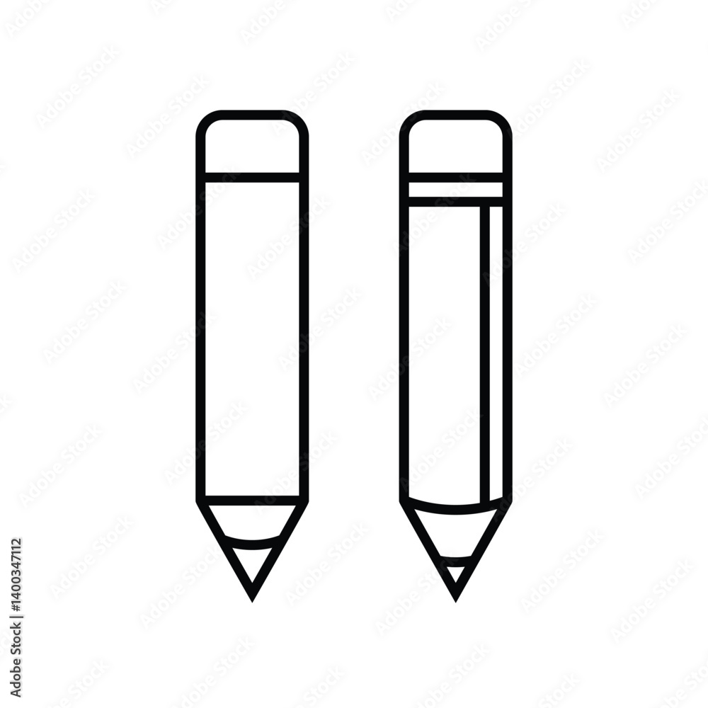 pencil, icon, flat, design, vector, illustrations, education, style, trendy, collections pencil, icon, flat, design, vector, illustrations, education, style, trendy, collections