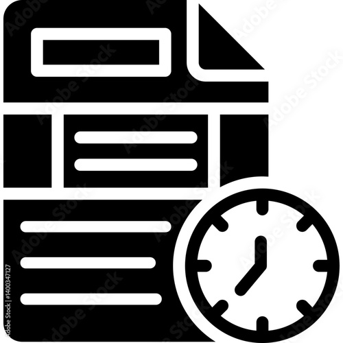 Document History Glyph Icon