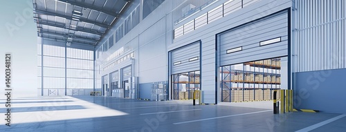 Obraz na płótnie Expansive Modern Warehouse Interior w salonie