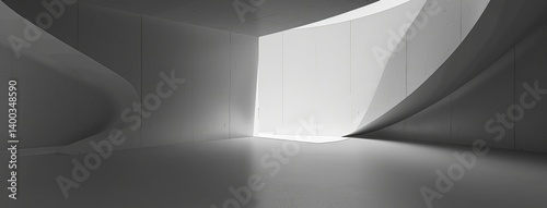 Obraz na płótnie Ethereal Space: Curves and Light w salonie