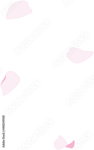 Cherry Blossom Leaf Confetti Illustration 벚꽃잎 컨페티 일러스트