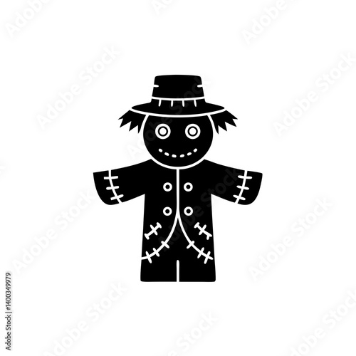 creative details Scarecrow Icon Vector Illustration