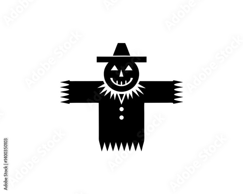 creative details Scarecrow Icon Vector Illustration