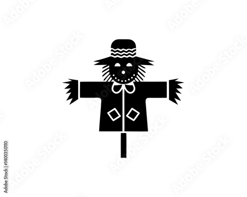 creative details Scarecrow Icon Vector Illustration