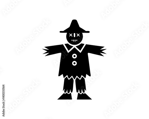 creative details Scarecrow Icon Vector Illustration