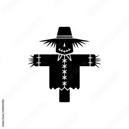 creative details Scarecrow Icon Vector Illustration