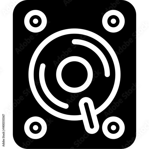 Hard Drive Glyph Icon