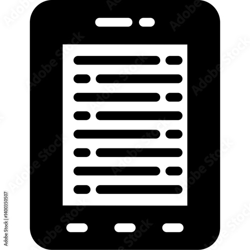E-Reader Glyph Icon