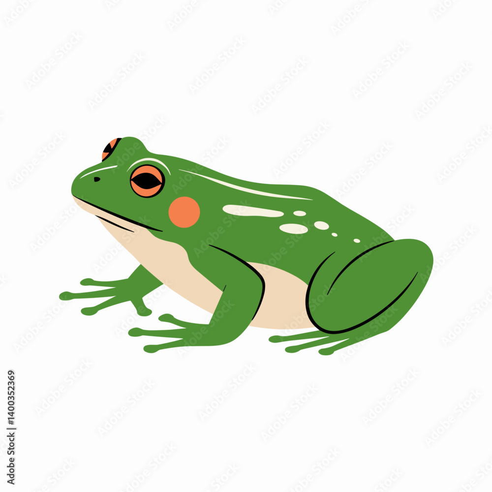 Fototapeta premium Minimalist Chorus Frog Vector with Playful Accents