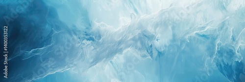 Obraz na płótnie Ethereal Blue Waves w salonie