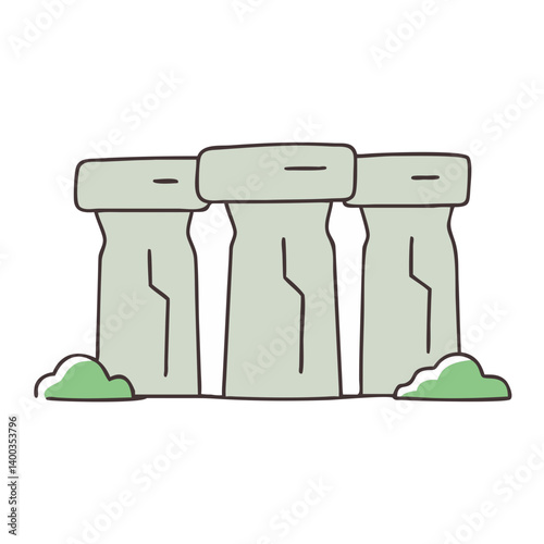 stonehenge icon, stonehenge vector illustration-simple illustration of stonehenge, perfect for stonehenge logos and icons