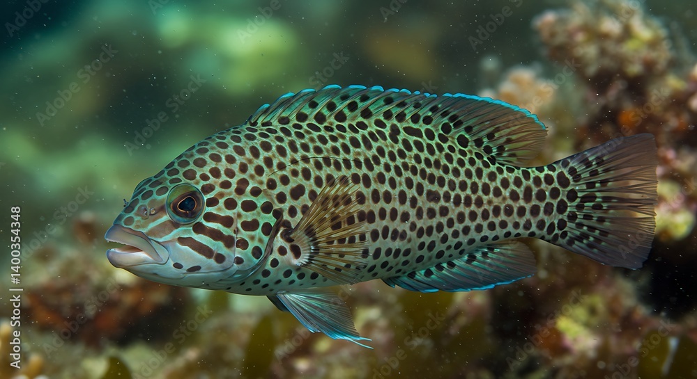 Ocean Jewel: A Spotted Coral Reef Fish Underwater Elegance Teal Spotted Fish Vibrant Reef Dweller Stunning Marine Life Speckled Beauty Underwater Paradise Teal And Green Fish In Coral Reef Ocean Jewel: A Spotted Coral Reef Fish Underwater Elegance Teal Spotted Fish Vibrant Reef Dweller Stunning Marine Life Speckled Beauty Underwater Paradise Teal And Green Fish In Coral Reef