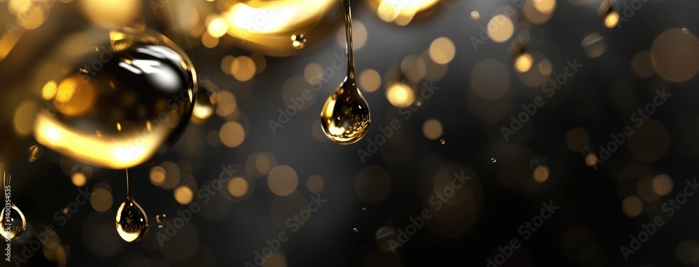Glimmering Golden Drops
