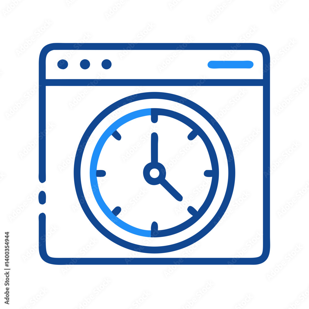 Clock Interface Icon Representing Time Management and Scheduling Clock Interface Icon Representing Time Management and Scheduling