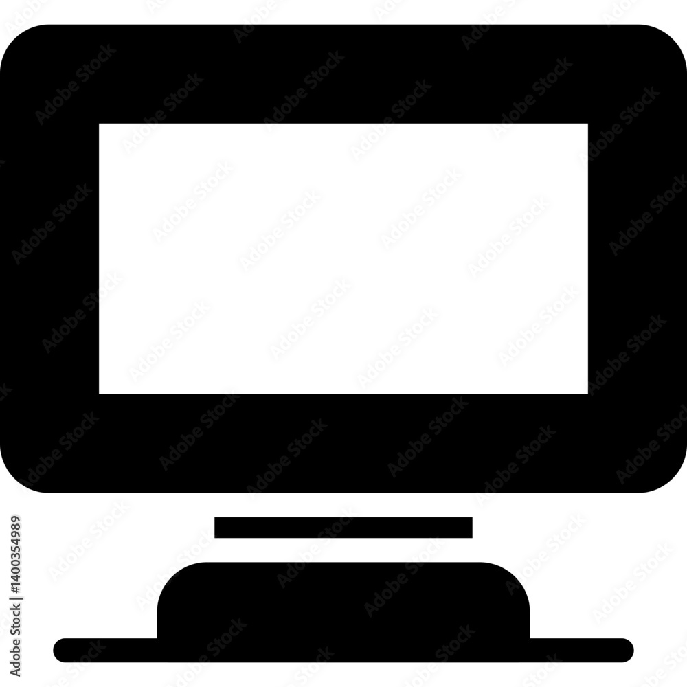 Hotel TV Glyph Icon Hotel TV Glyph Icon