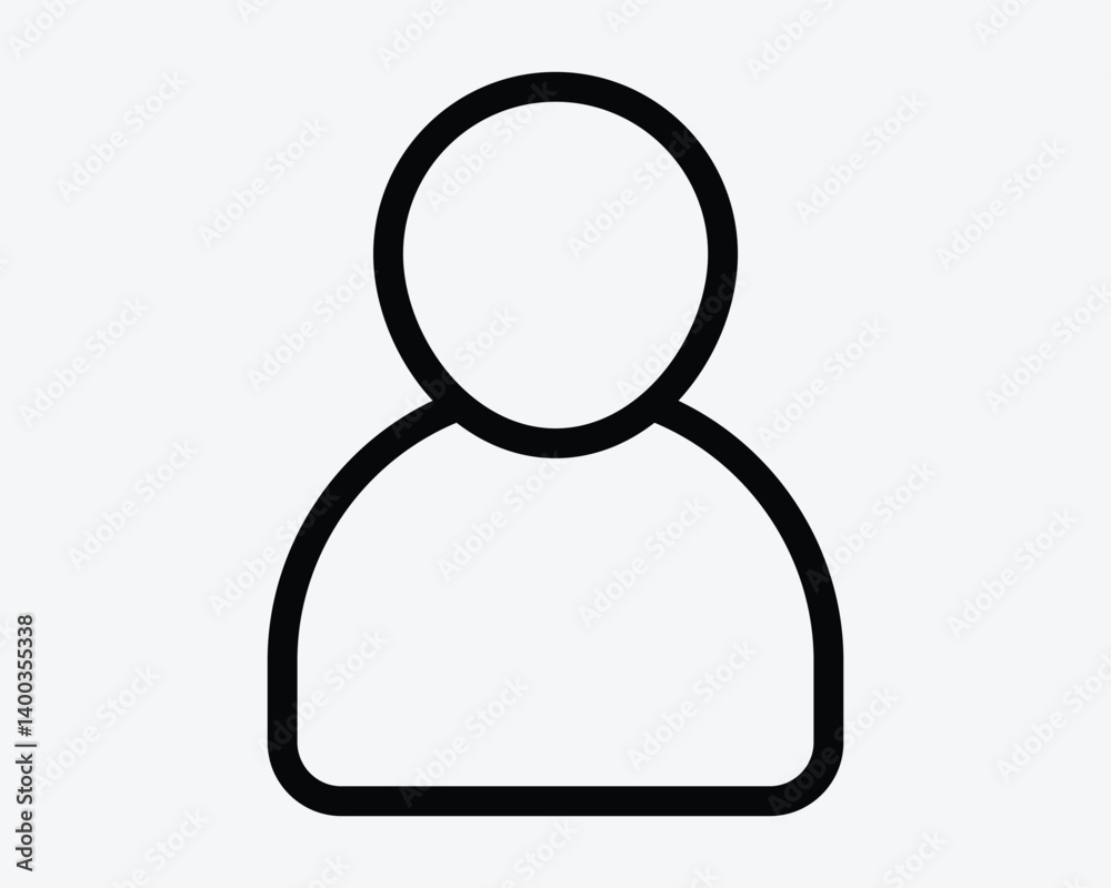 User Outline Symbol Profile Icon Account Admin Member Human Person People Black Thin Line Shape Stick Figure Man Portrait Social Media Login Vector User Outline Symbol Profile Icon Account Admin Member Human Person People Black Thin Line Shape Stick Figure Man Portrait Social Media Login Vector