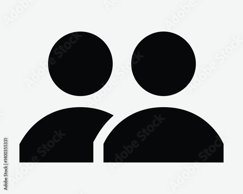 User Member Pair Partner Icon Twin Two People Couple Twins Social Media Avatar Account Login Friends Stickfigure Stickman Stick Figure Vector Graphic
