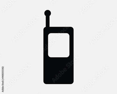 Radio Communication Icon Walkie Talkie Message Communicate Portable Device Transmitter Security Army Military Wireless Phone Handset Vector Graphic Artwork