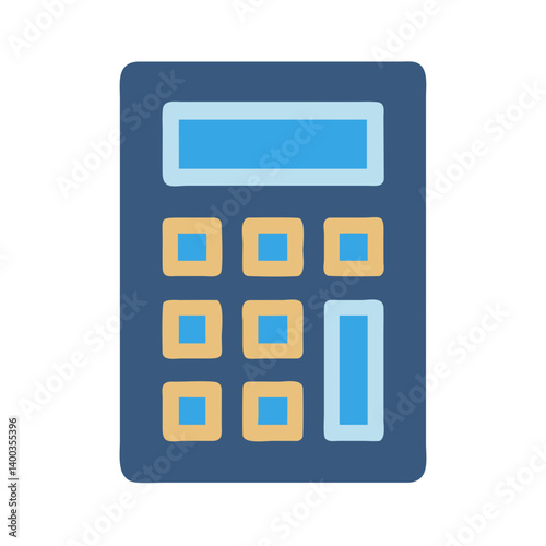 Digital Calculator Icon for Finance and Accounting Representing Calculations and Financial Management