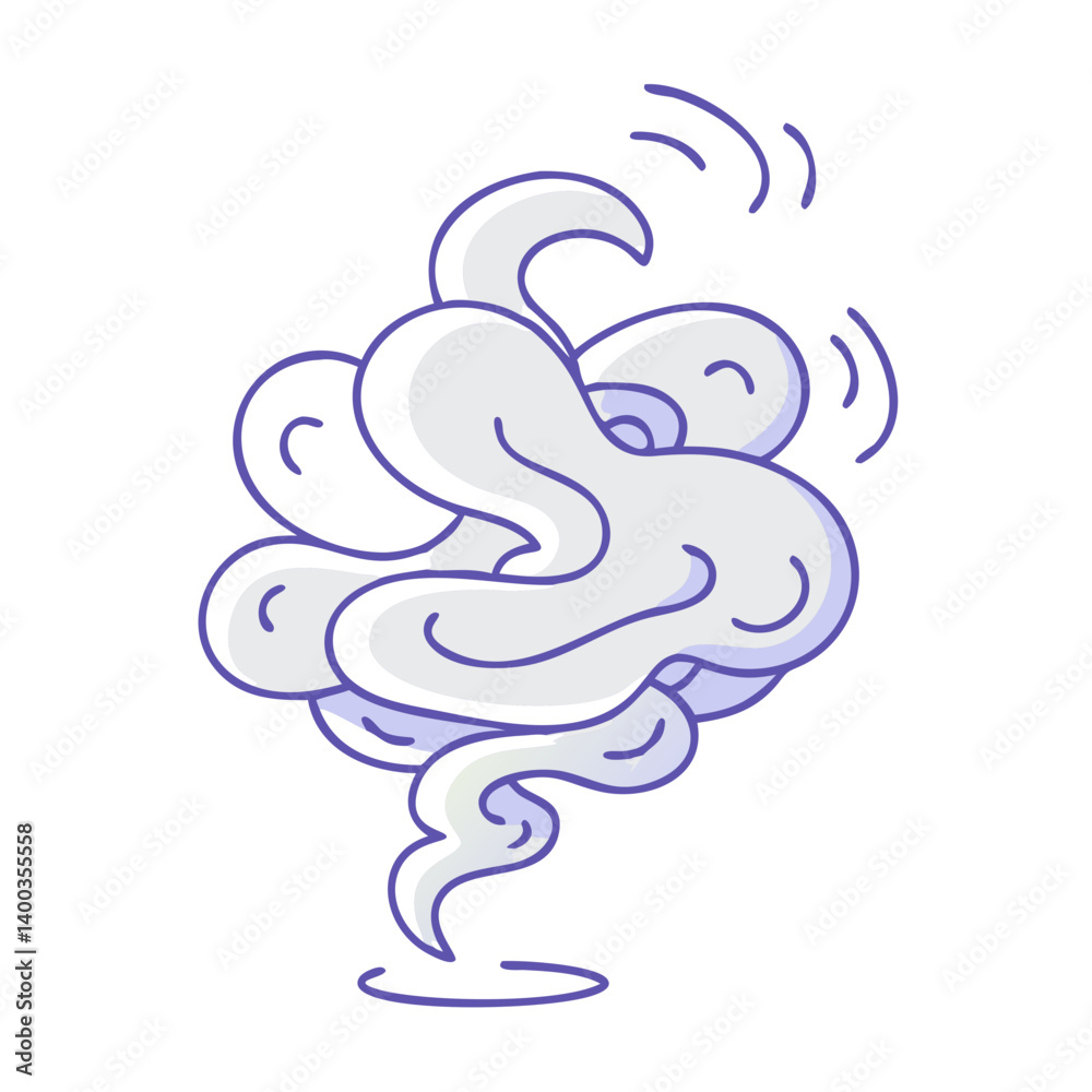 Obraz premium swirling smoke effect icon, swirling smoke effect vector illustration-simple illustration of swirling smoke effect, perfect for swirling smoke effect logos and icons