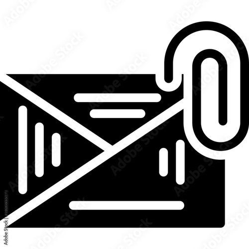Message Attachments Glyph Icon