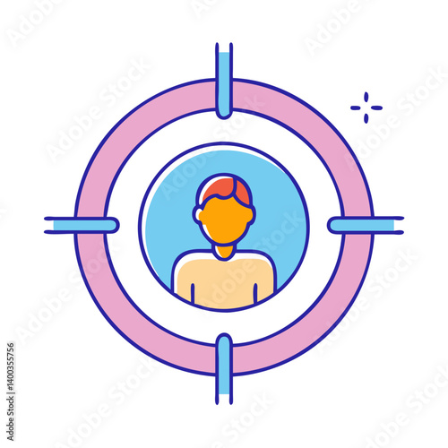 target audience icon, target audience vector illustration-simple illustration of target audience, perfect for target audience logos and icons