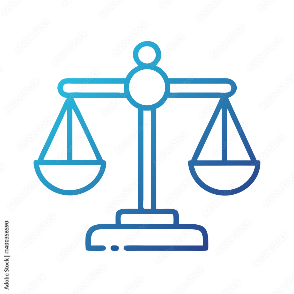 Justice Balance Scale Icon Representing Legal Matters and Fairness Justice Balance Scale Icon Representing Legal Matters and Fairness
