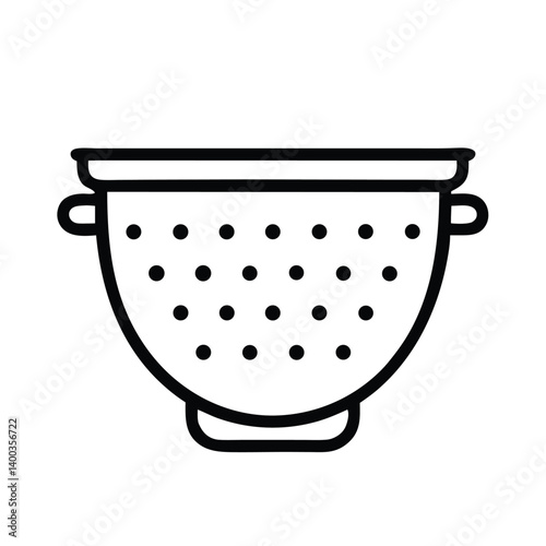 Basting Brush Icon Outline on White Background