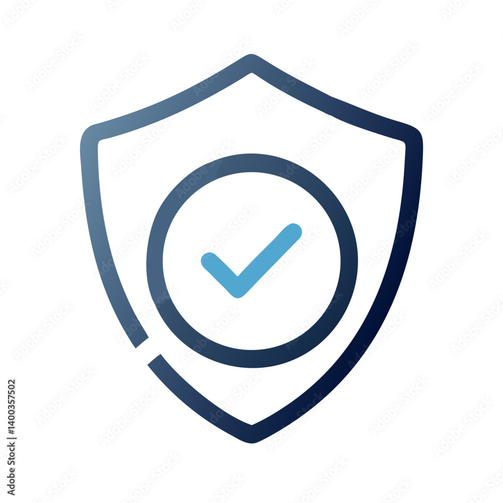 Security Shield with Checkmark Icon Representing Protection, Safety, and Verified Security Security Shield with Checkmark Icon Representing Protection, Safety, and Verified Security
