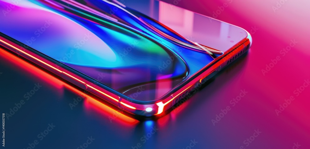 Neon Elegance: The Future of Mobile Design