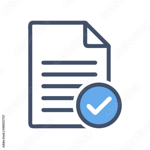 Verified Document File Icon Representing Official Approval and Authenticity