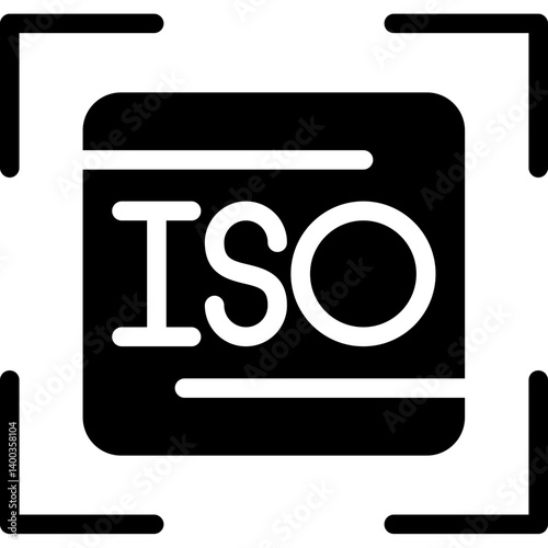 Camera ISO Glyph Icon