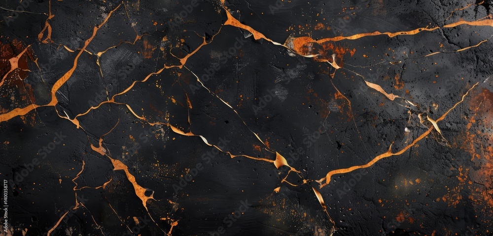 Luxurious Black and Gold Marble Texture
